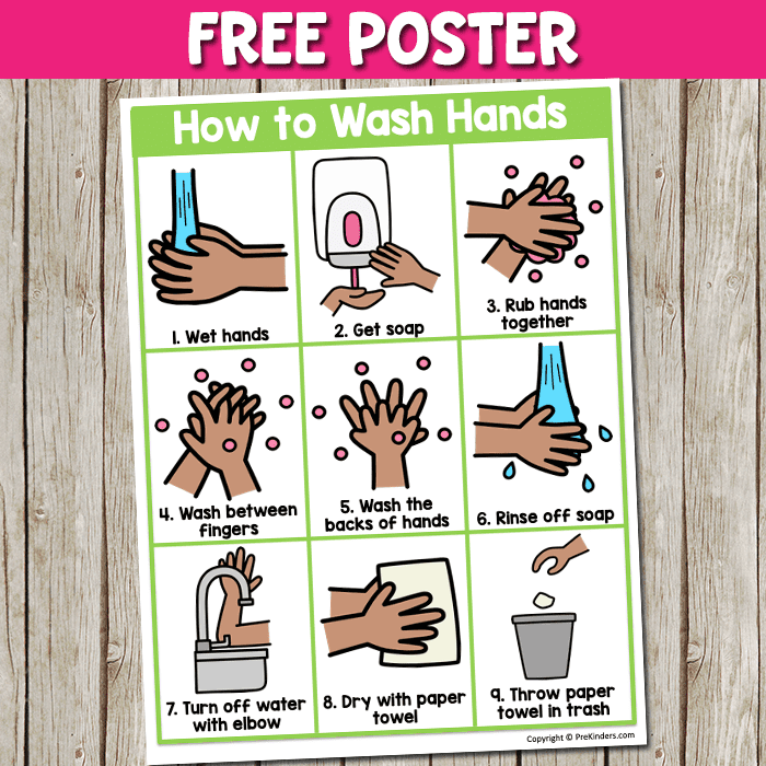 Free Hand Wash Poster