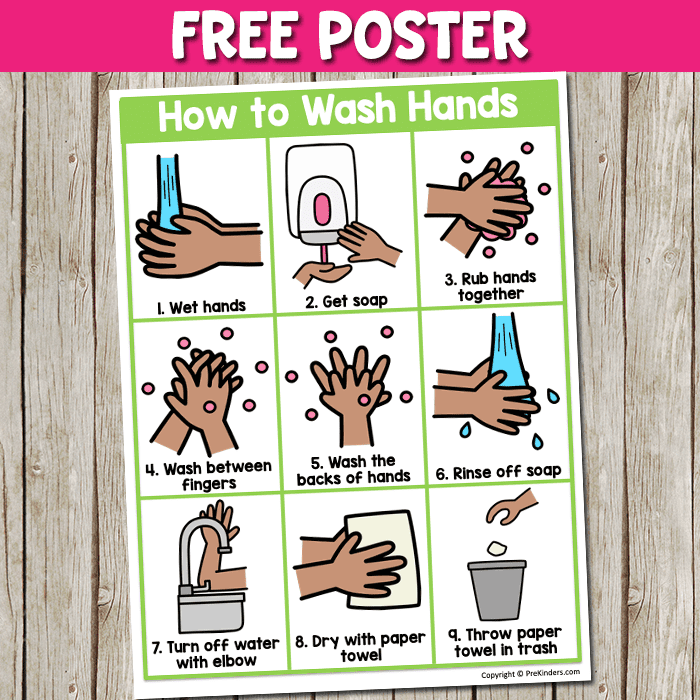 Hand Washing Poster For Preschoolers Hand Washing Poster For Preschoolers
