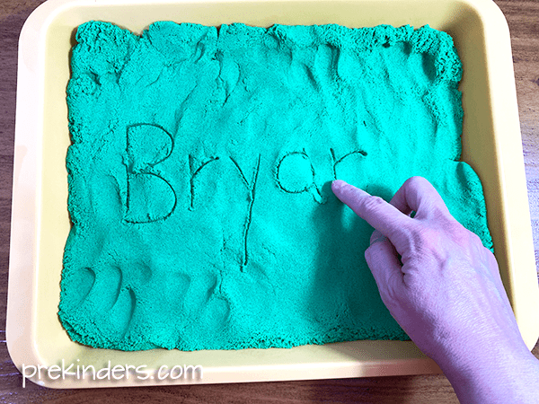 Kinetic Sand Name Tracing Practice 