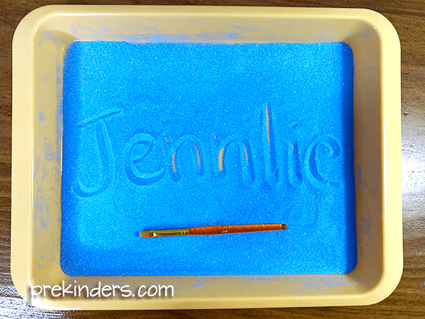 Sand Tray Name Writing