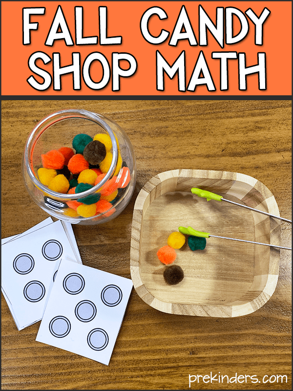 Pom Pom Game Fall math candy shop counting