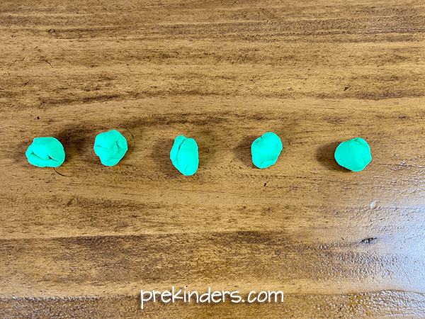 Play Dough Smush preschool kindergarten activity