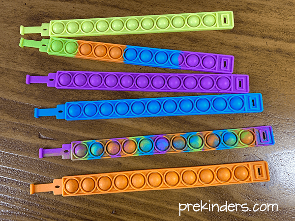 PopIts Bracelet activity for preschool kindergarten