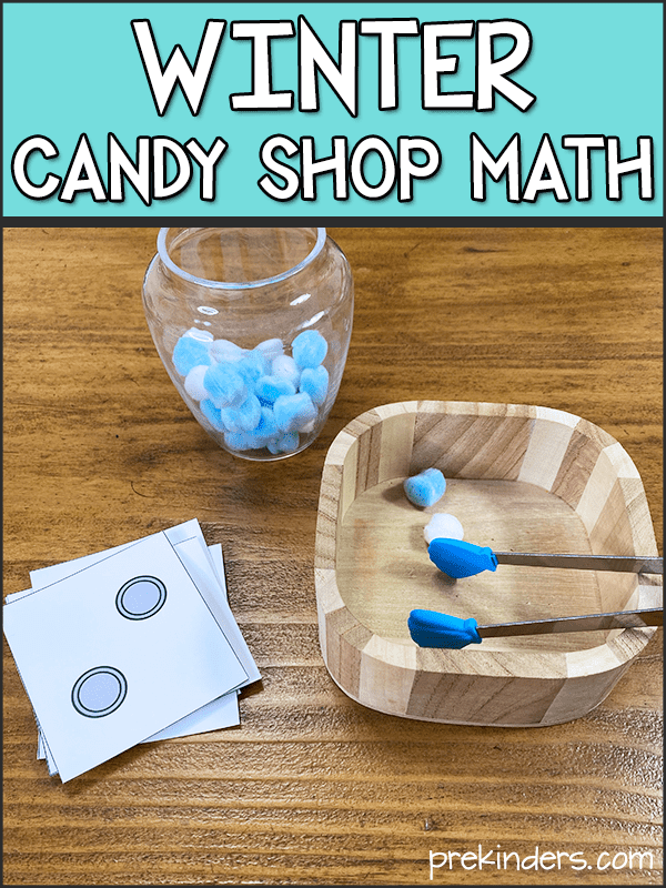 Pom Pom Game Winter math candy shop counting