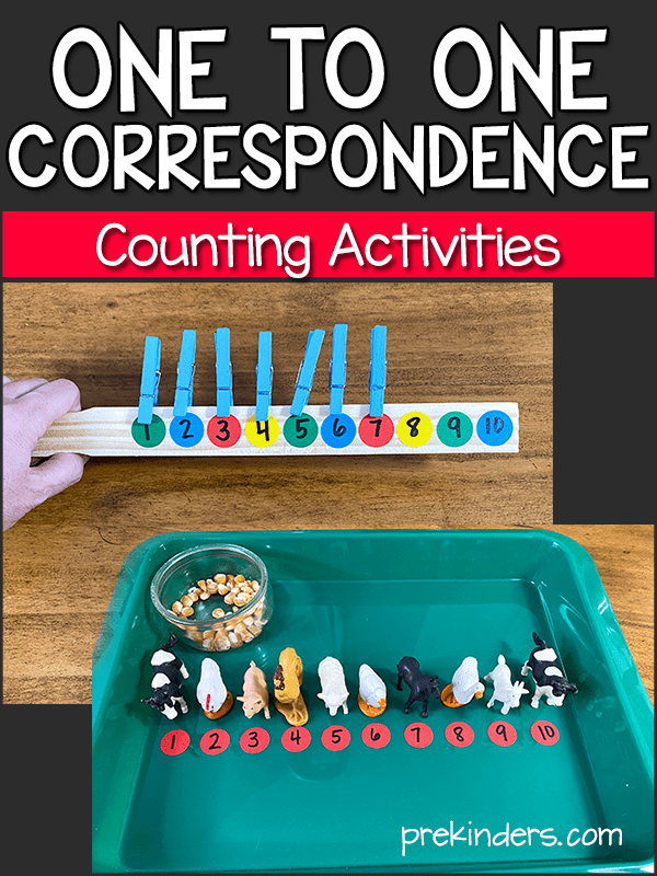 Counting with One to One Correspondence Activities for Preschool
