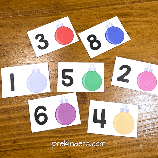 Christmas Math Activity Printable Cards