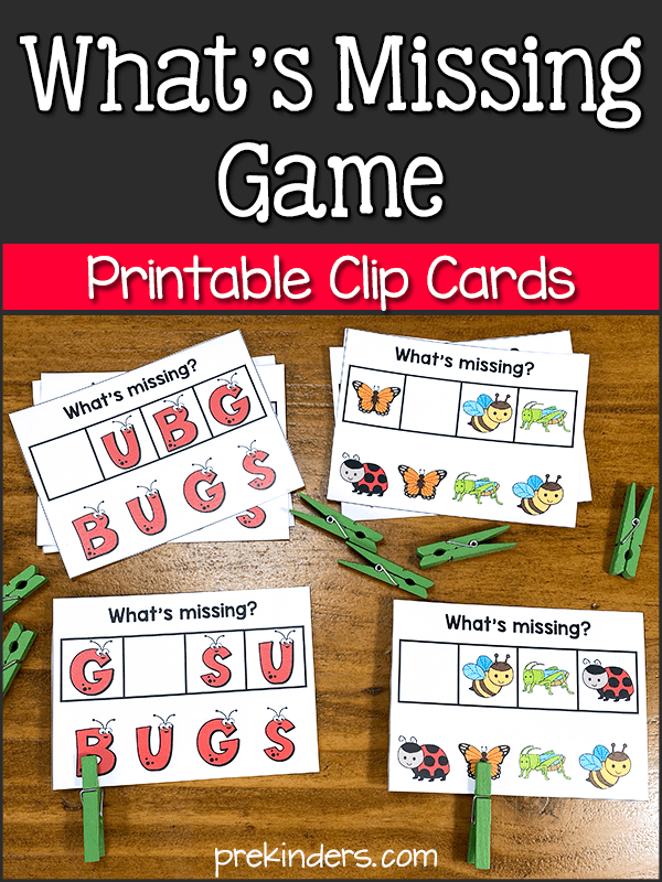 "What's Missing" Game for Preschool Kids