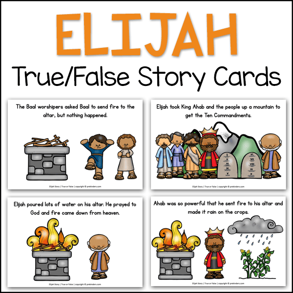 Elijah Bible Story True False Game