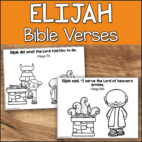 Elijah Bible Story Verses Printables