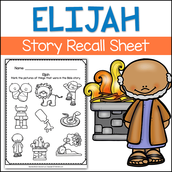 Bible Story Sheet Elijah 