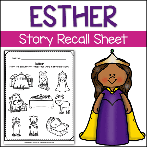Bible Story Sheet Esther 