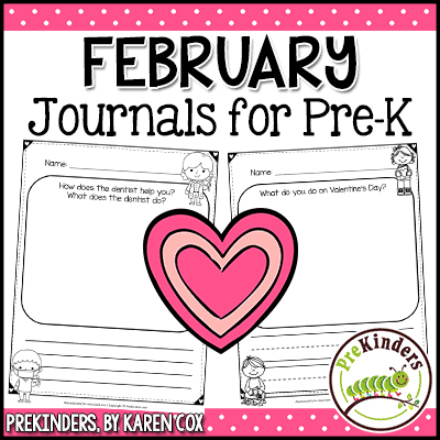 tpt February writing journals