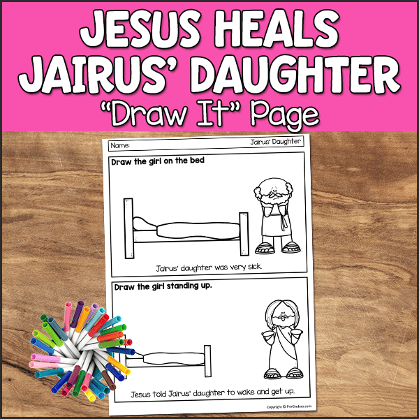 Jesus Miracle Bible Story Drawing Sheets