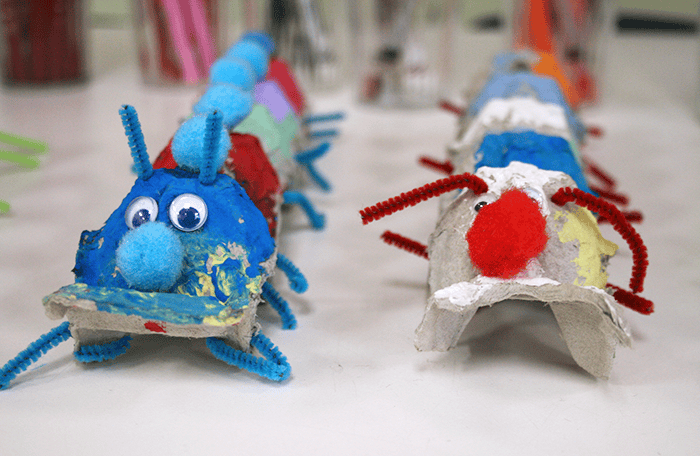 Egg Carton Bugs Caterpillars
