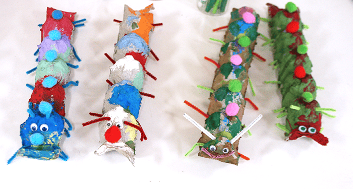 Egg Carton Bugs Caterpillars