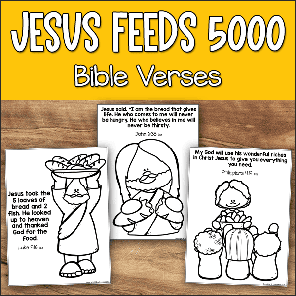 Jesus feeds 5000 bible verses for kids