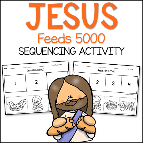 Jesus feeds 5000 sequencing worksheet