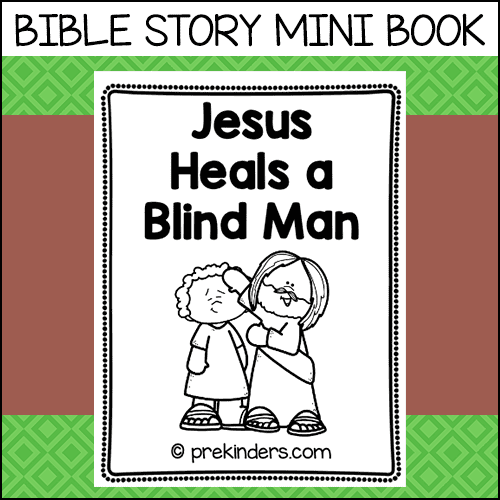 Jesus Heals a Blind Man mini book printable