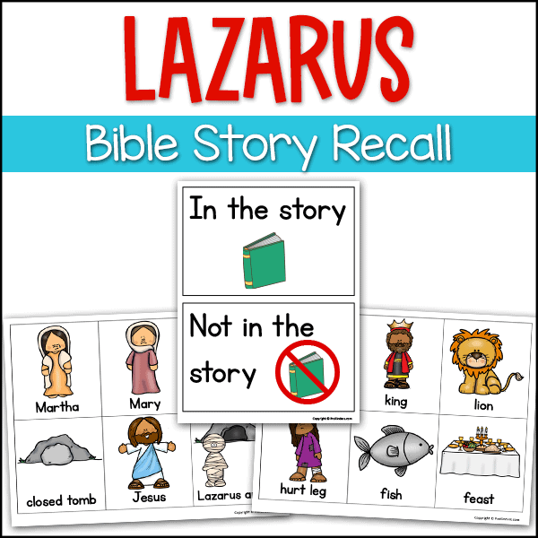 Lazarus Bible story recall activity