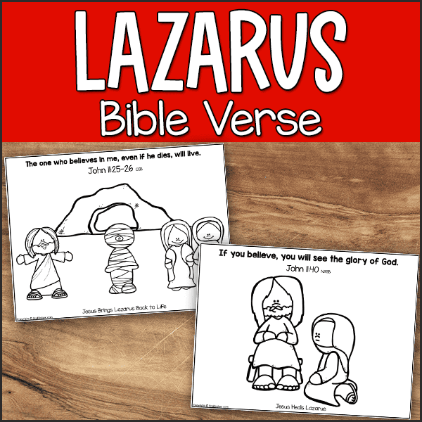 lazarus bible verse sheet