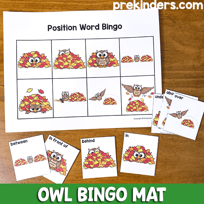 position words owl bingo mat