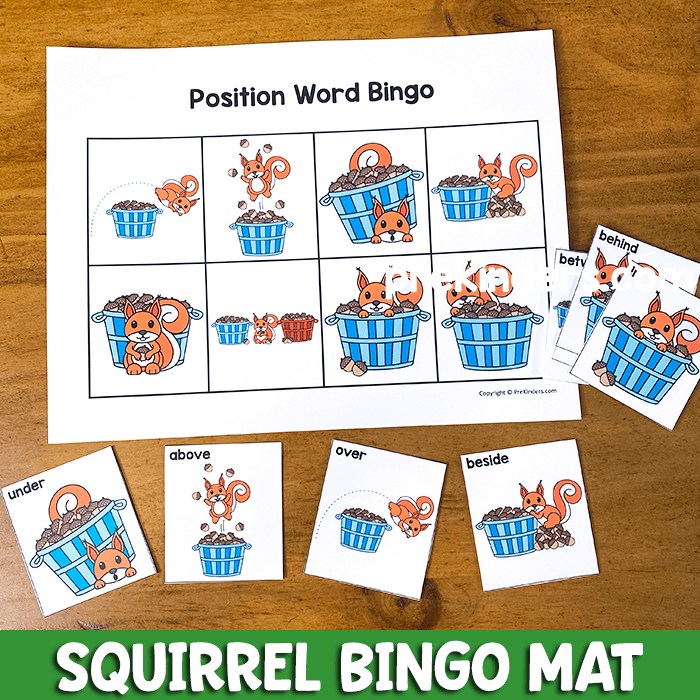 position words squirrel bingo mat