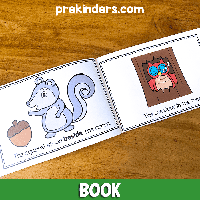 position words printable book for fall