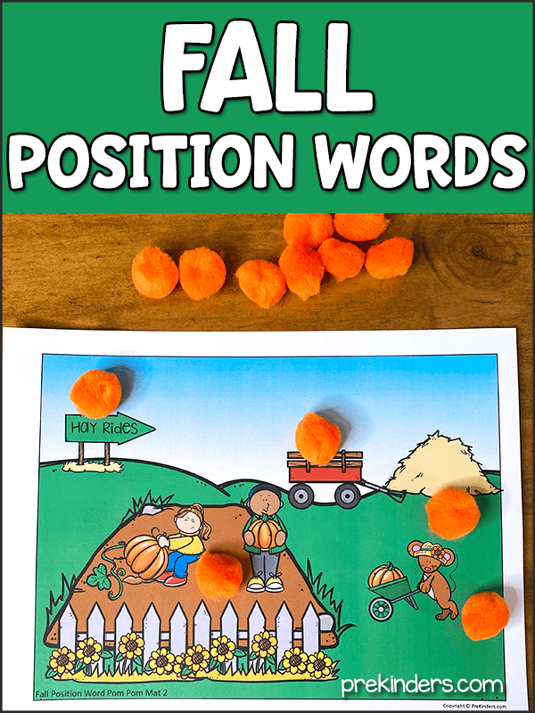 Fall Position Words Activities Printables Games