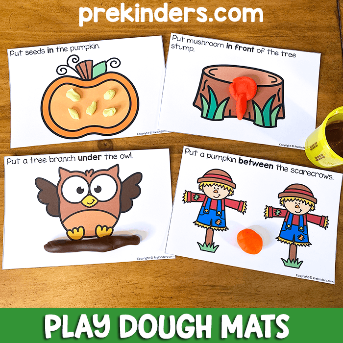 position words printable play dough mats