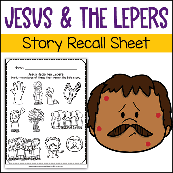 Jesus Heals Lepers Bible Story Sheet