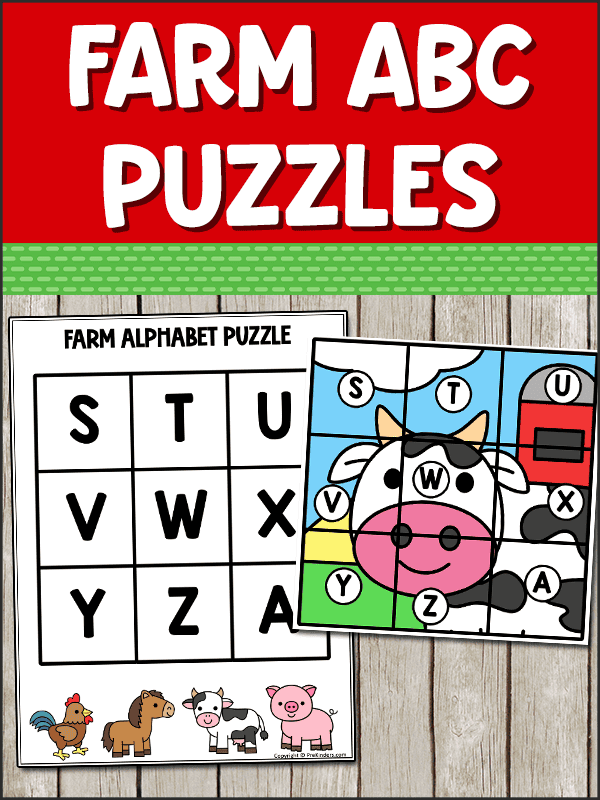 farm alphabet puzzles