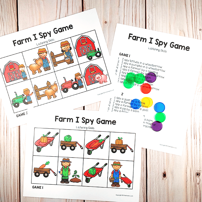 farm I spy listening activity