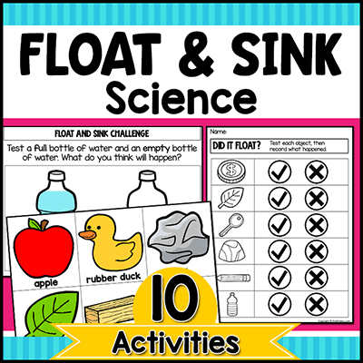 float and sink science preschool activities and printables